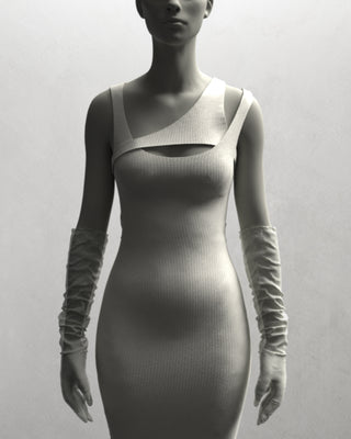 Cut-out Knit Dress