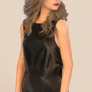 Snakescale Sequin Cowl-Back Gown